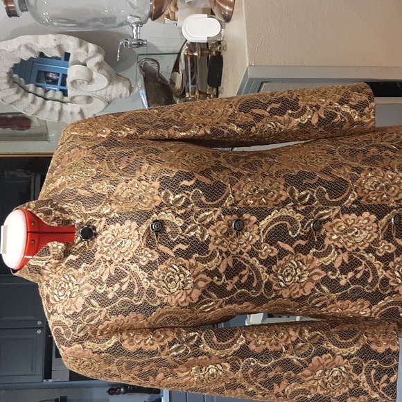 Lace gold coat Fits Size Small - Picture 9 of 12